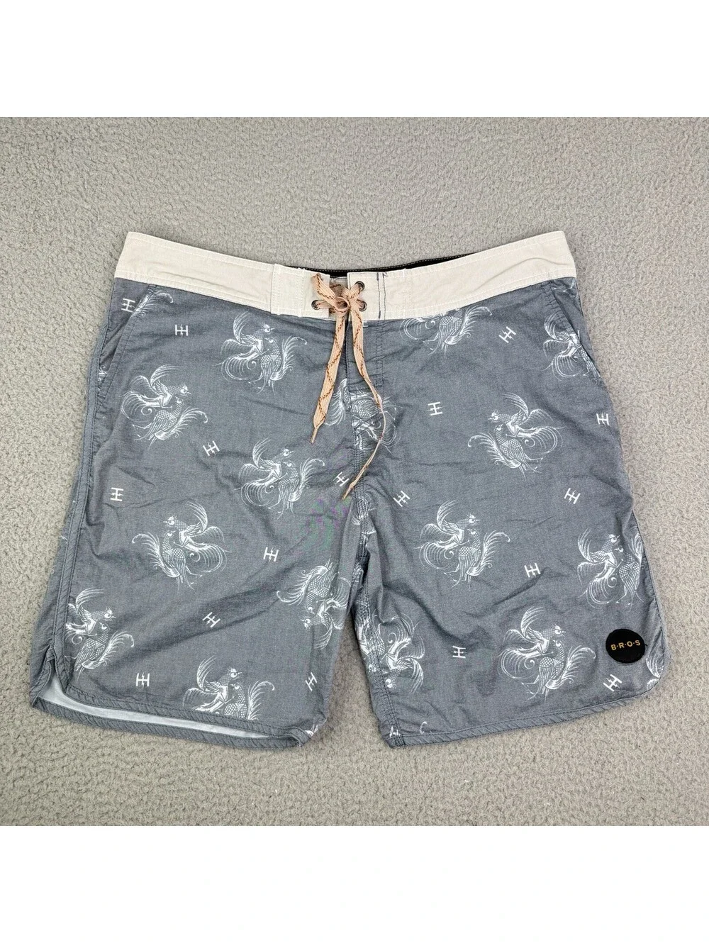 Howler Bros Board Shorts Mens 38 Stretch Swim Trunks Surf Skate Rooster AOP